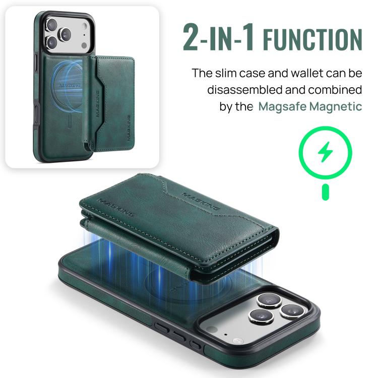 For iPhone 17 Pro Max MAGKING K3 Series MagSafe RFID K3 Pro Card Bag Detachable Phone Case