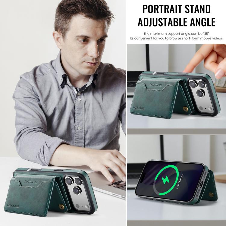 For iPhone 17 Pro Max MAGKING K3 Series MagSafe RFID K3 Pro Card Bag Detachable Phone Case