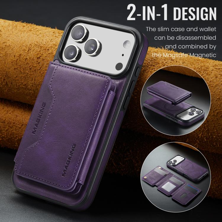 For iPhone 17 Pro Max MAGKING K3 Series MagSafe RFID K3 Pro Card Bag Detachable Phone Case