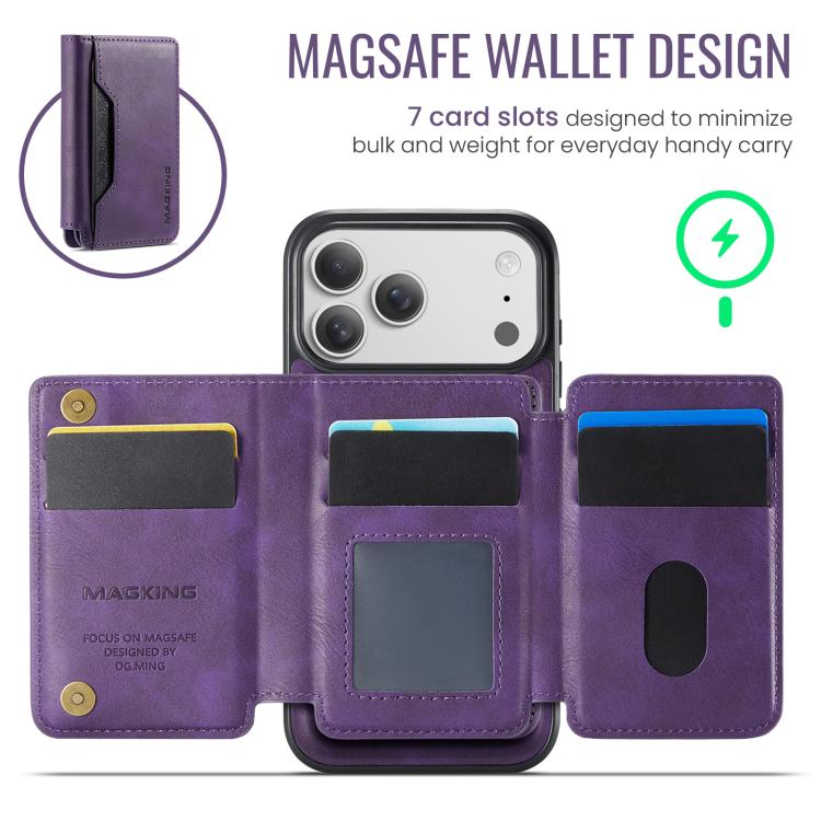 For iPhone 17 Pro Max MAGKING K3 Series MagSafe RFID K3 Pro Card Bag Detachable Phone Case