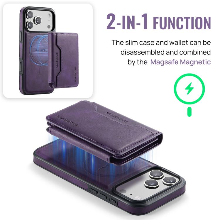 For iPhone 17 Pro Max MAGKING K3 Series MagSafe RFID K3 Pro Card Bag Detachable Phone Case