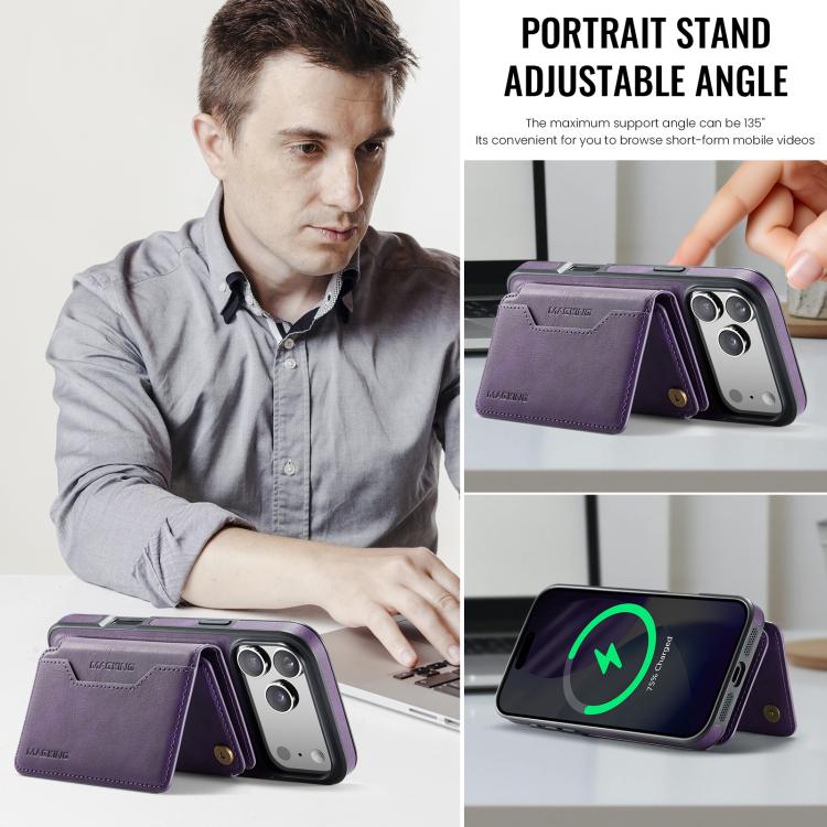 For iPhone 17 Pro Max MAGKING K3 Series MagSafe RFID K3 Pro Card Bag Detachable Phone Case