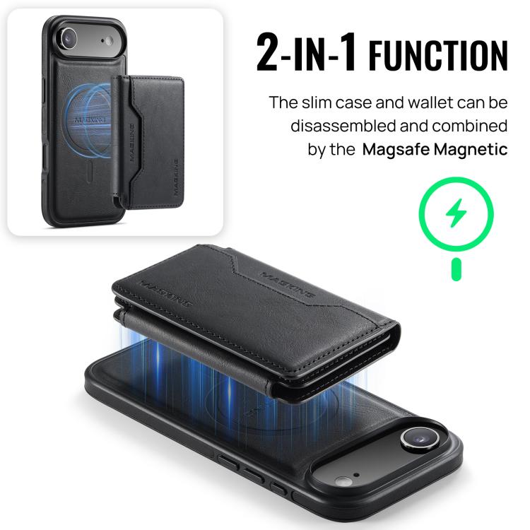 For iPhone Air MAGKING K3 Series MagSafe RFID K3 Pro Card Bag Detachable Phone Case