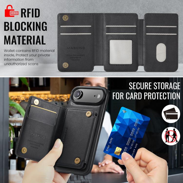 For iPhone Air MAGKING K3 Series MagSafe RFID K3 Pro Card Bag Detachable Phone Case