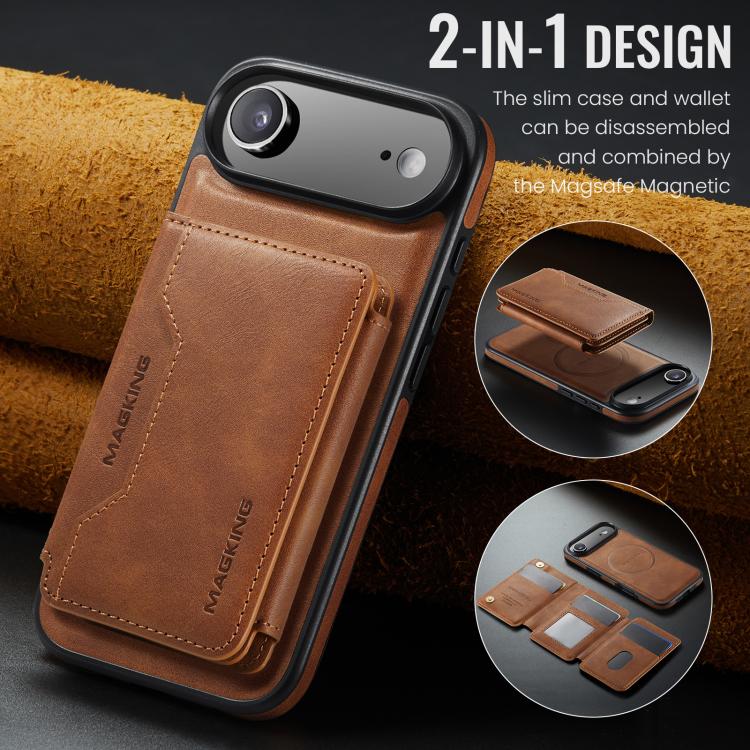 For iPhone Air MAGKING K3 Series MagSafe RFID K3 Pro Card Bag Detachable Phone Case