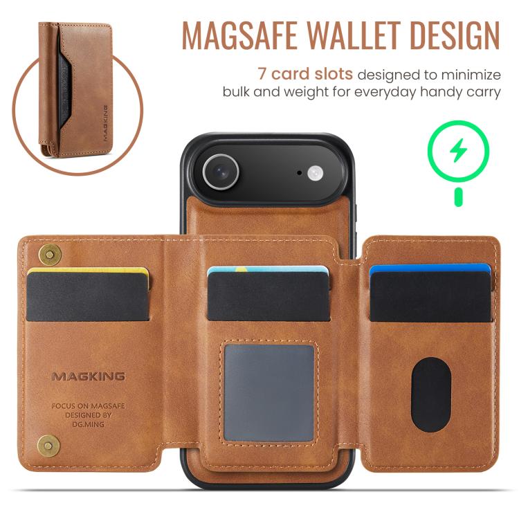 For iPhone Air MAGKING K3 Series MagSafe RFID K3 Pro Card Bag Detachable Phone Case