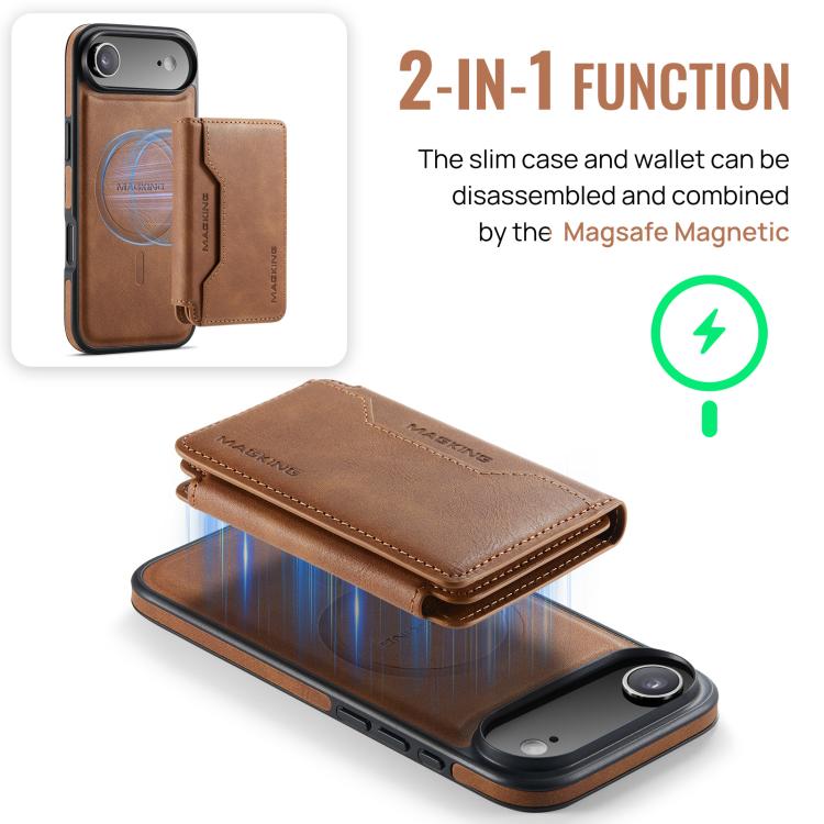 For iPhone Air MAGKING K3 Series MagSafe RFID K3 Pro Card Bag Detachable Phone Case