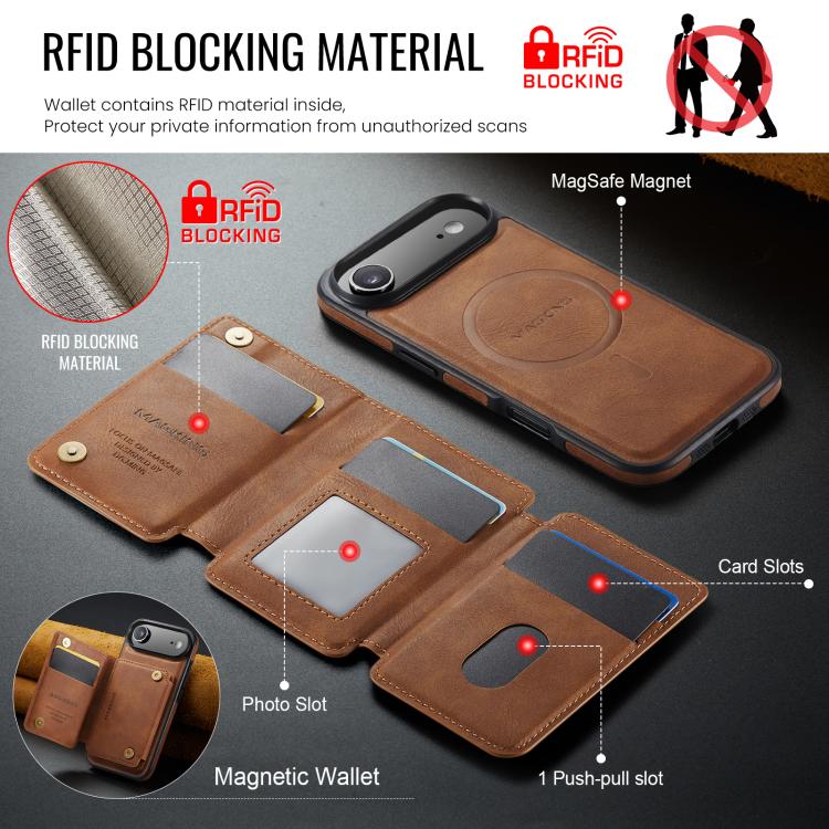 For iPhone Air MAGKING K3 Series MagSafe RFID K3 Pro Card Bag Detachable Phone Case