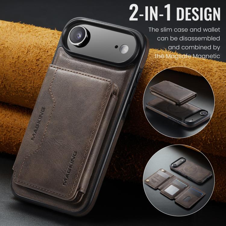 For iPhone Air MAGKING K3 Series MagSafe RFID K3 Pro Card Bag Detachable Phone Case
