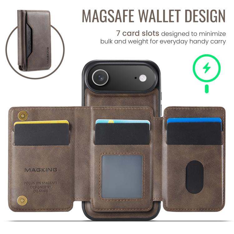For iPhone Air MAGKING K3 Series MagSafe RFID K3 Pro Card Bag Detachable Phone Case