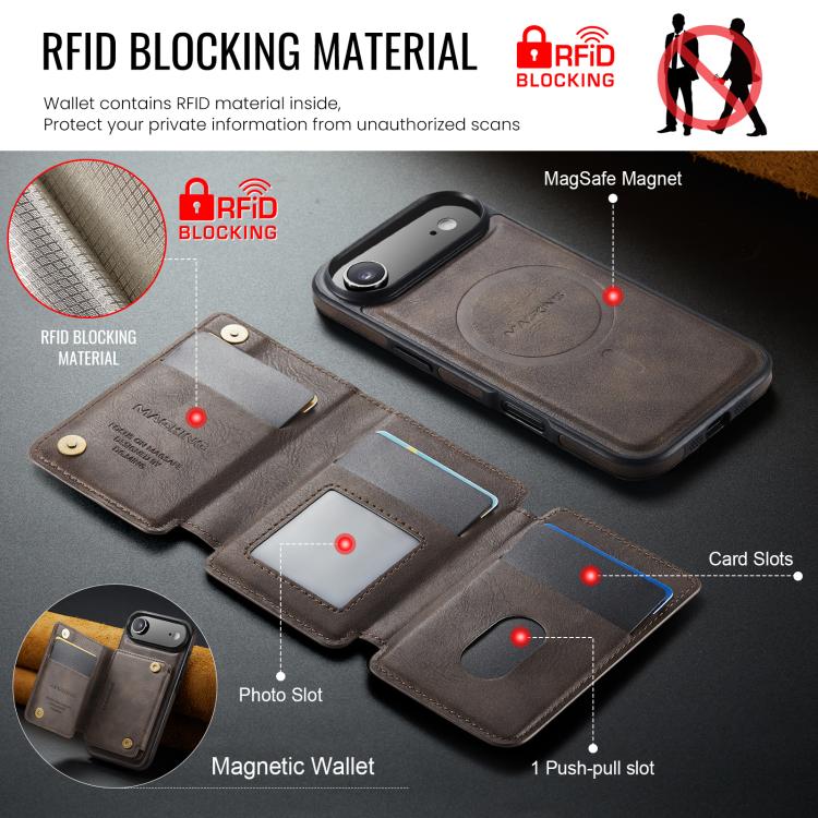For iPhone Air MAGKING K3 Series MagSafe RFID K3 Pro Card Bag Detachable Phone Case