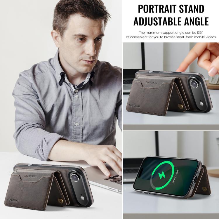 For iPhone Air MAGKING K3 Series MagSafe RFID K3 Pro Card Bag Detachable Phone Case