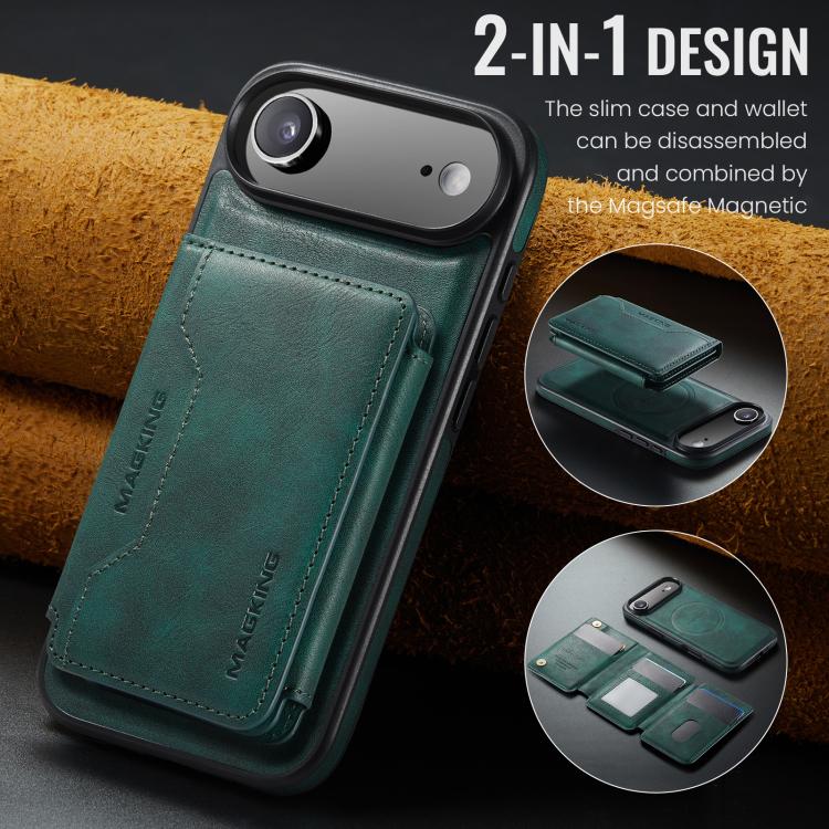 For iPhone Air MAGKING K3 Series MagSafe RFID K3 Pro Card Bag Detachable Phone Case