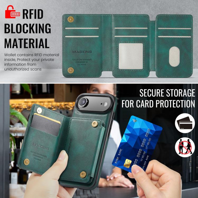 For iPhone Air MAGKING K3 Series MagSafe RFID K3 Pro Card Bag Detachable Phone Case