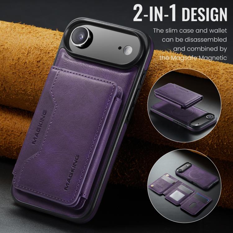 For iPhone Air MAGKING K3 Series MagSafe RFID K3 Pro Card Bag Detachable Phone Case