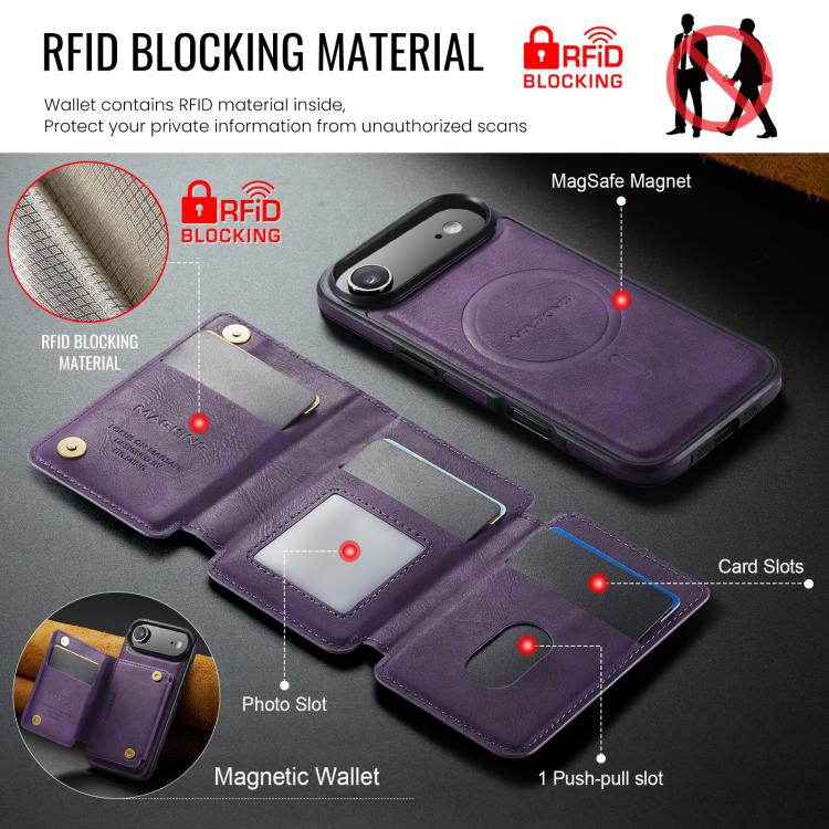 For iPhone Air MAGKING K3 Series MagSafe RFID K3 Pro Card Bag Detachable Phone Case