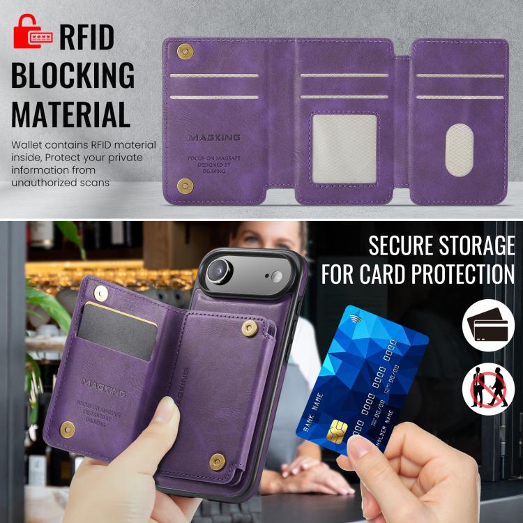 For iPhone Air MAGKING K3 Series MagSafe RFID K3 Pro Card Bag Detachable Phone Case