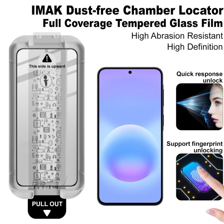For Galaxy A57 5G imak Dust-free Chamber Locator Full Coverage Tempered Glass Film