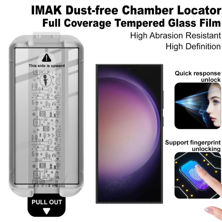 For Samsung Galaxy S24 Ultra 5G imak Dust-free Chamber Locator Full Coverage Tempered Glass Film