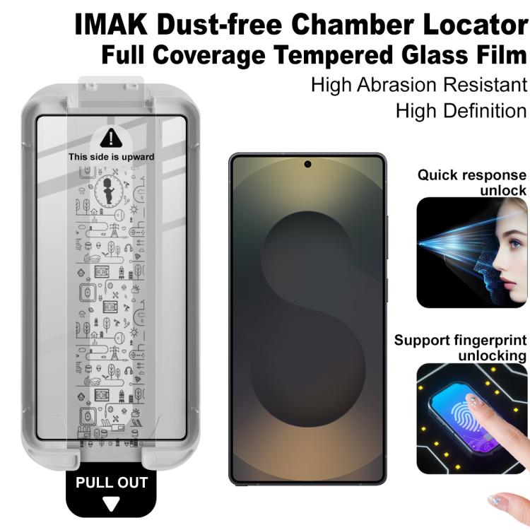 For Samsung Galaxy S25 Ultra 5G imak Dust-free Chamber Locator Full Coverage Tempered Glass Film