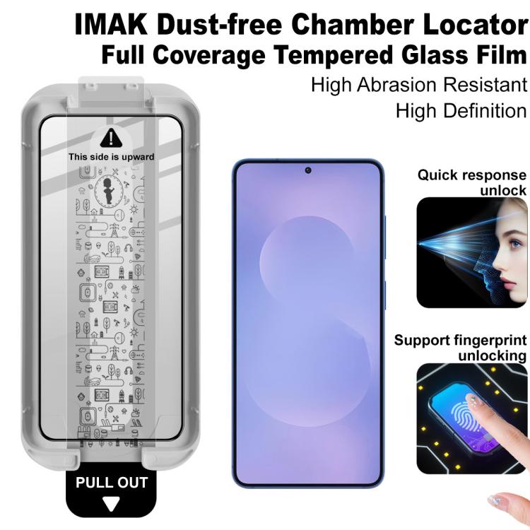 For Samsung Galaxy S26 5G imak Dust-free Chamber Locator Full Coverage Tempered Glass Film
