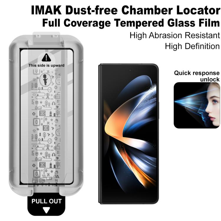 For Samsung Galaxy Z Fold4 5G imak Dust-free Chamber Locator Full Coverage Tempered Glass Film