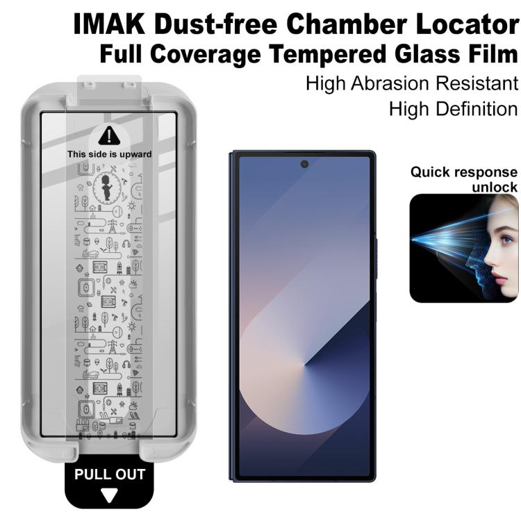 For Samsung Galaxy Z Fold6 5G imak Dust-free Chamber Locator Full Coverage Tempered Glass Film