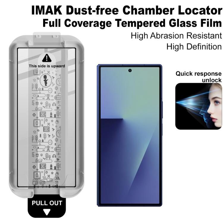For Samsung Galaxy Z Fold7 5G imak Dust-free Chamber Locator Full Coverage Tempered Glass Film
