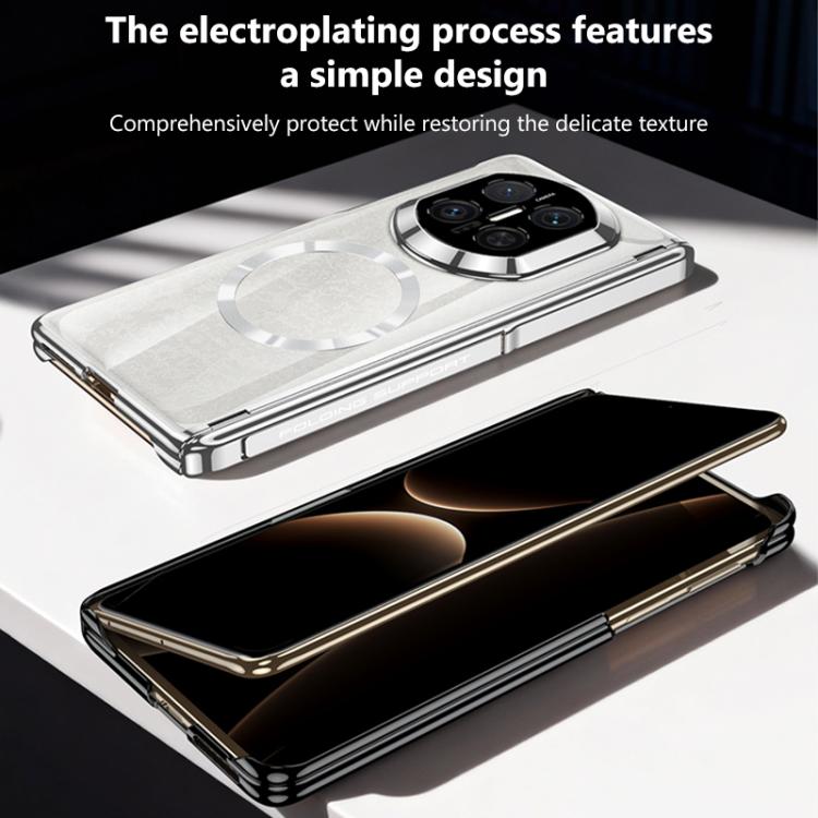 For Huawei Mate X7 GKK Dual Center Phantom Alloy Magnetic Ring Side Cover Phone Case