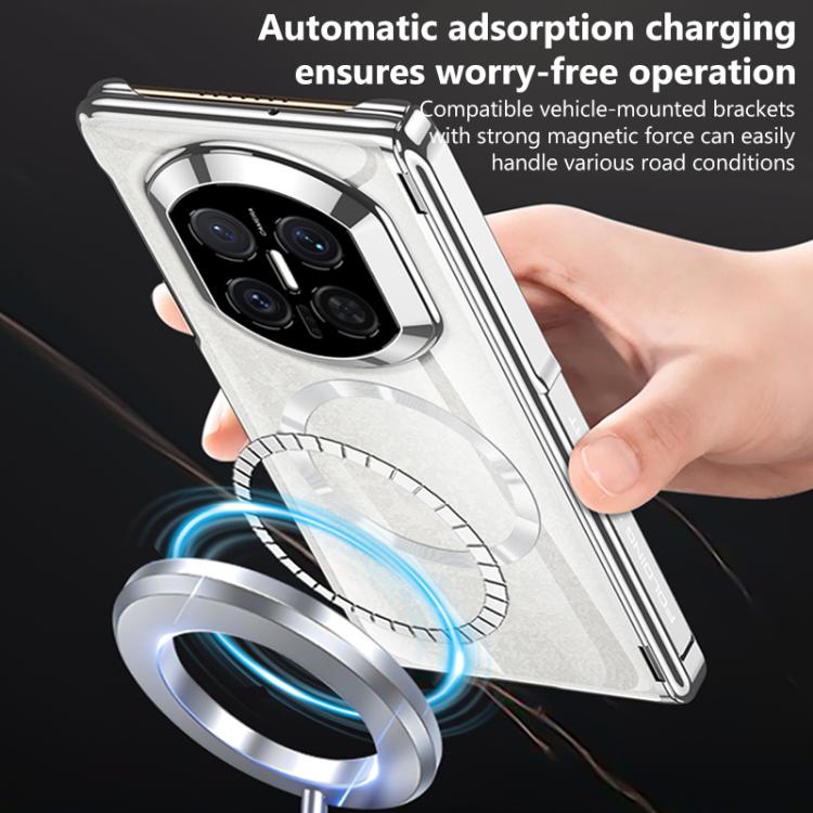 For Huawei Mate X7 GKK Dual Center Phantom Alloy Magnetic Ring Side Cover Phone Case