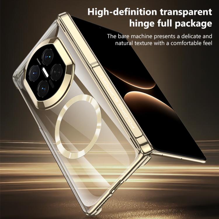 For Huawei Mate X7 GKK Dual Center Phantom Alloy Magnetic Ring Side Cover Phone Case