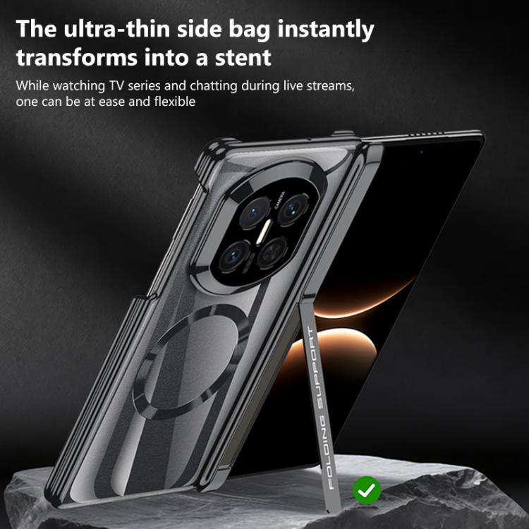 For Huawei Mate X7 GKK Dual Center Phantom Alloy Magnetic Ring Side Cover Phone Case