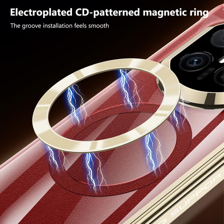 For Huawei Mate X7 GKK Dual Center Phantom Alloy Magnetic Ring Side Cover Phone Case