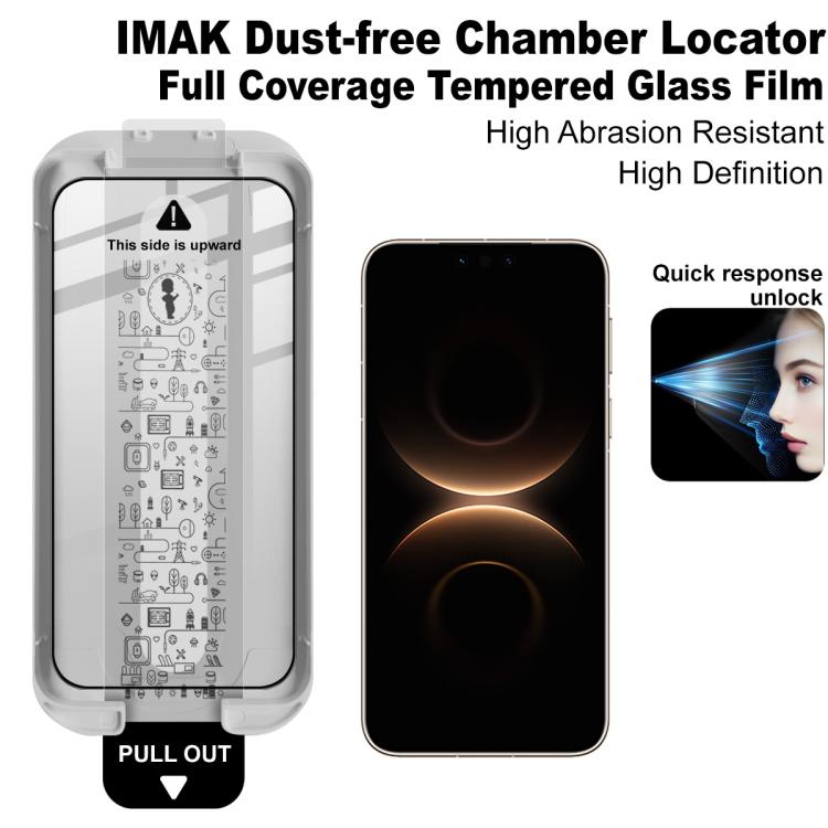 For Huawei Mate 80 Pro Max Wind 5G imak Dust-free Chamber Locator Full Coverage Tempered Glass Film