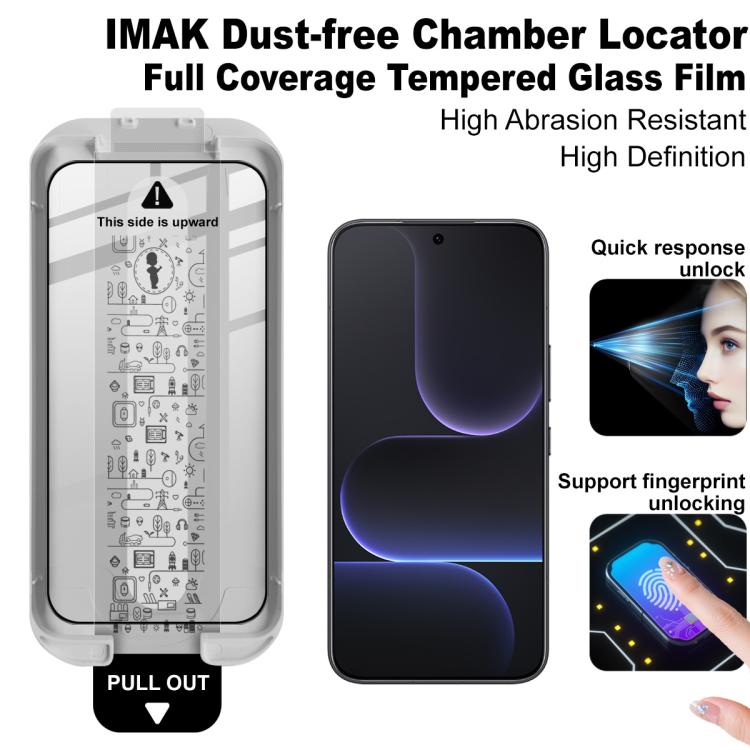 For Honor 500 Global/500 Pro Global imak Dust-free Chamber Locator Full Coverage Tempered Glass Film