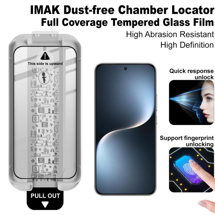For Honor Magic7 imak Dust-free Chamber Locator Full Coverage Tempered Glass Film