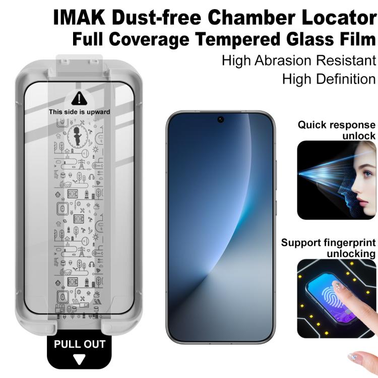 For Honor Magic8 imak Dust-free Chamber Locator Full Coverage Tempered Glass Film