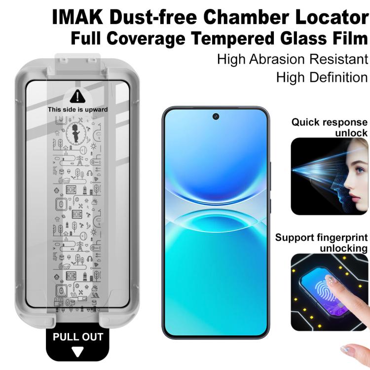 For vivo Y500 Pro 5G imak Dust-free Chamber Locator Full Coverage Tempered Glass Film