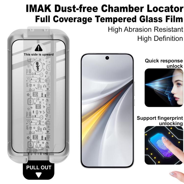 For vivo iQOO 15 imak Dust-free Chamber Locator Full Coverage Tempered Glass Film