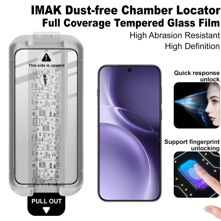 For vivo X300 imak Dust-free Chamber Locator Full Coverage Tempered Glass Film