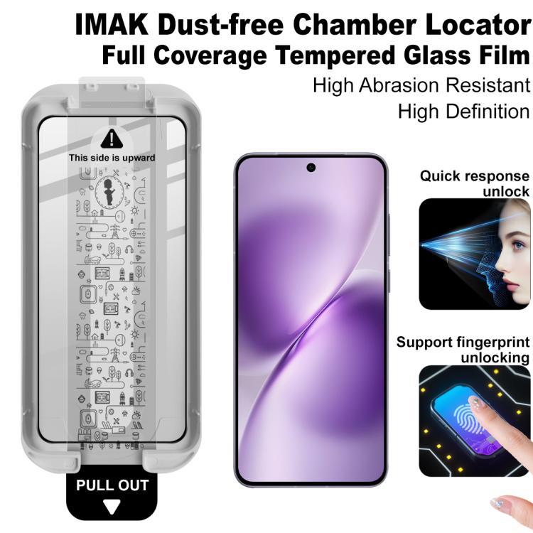 For vivo X200s imak Dust-free Chamber Locator Full Coverage Tempered Glass Film