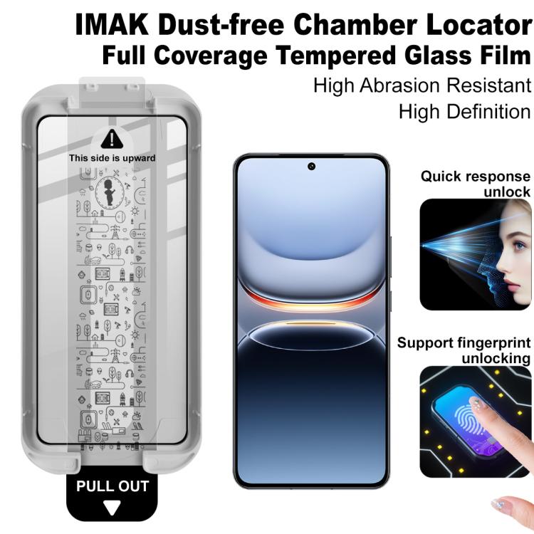 For vivo iQOO 13 imak Dust-free Chamber Locator Full Coverage Tempered Glass Film