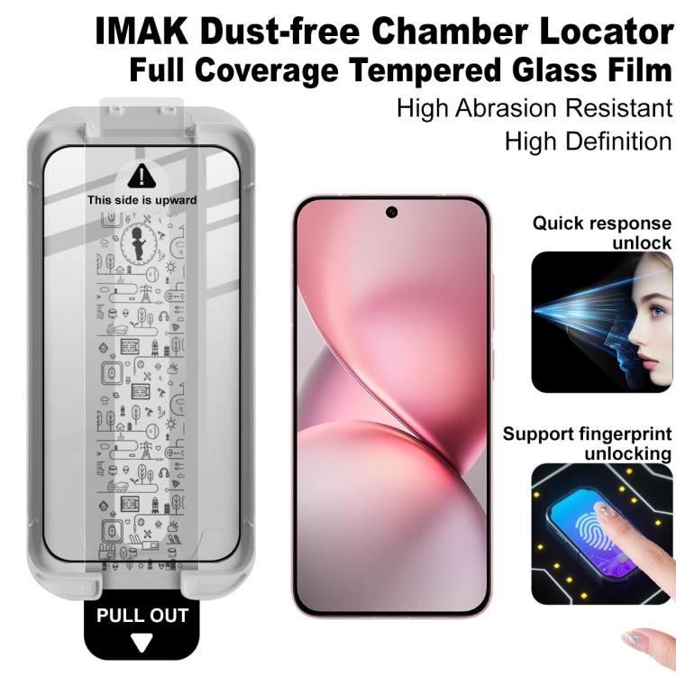 For vivo X200 Pro mini imak Dust-free Chamber Locator Full Coverage Tempered Glass Film