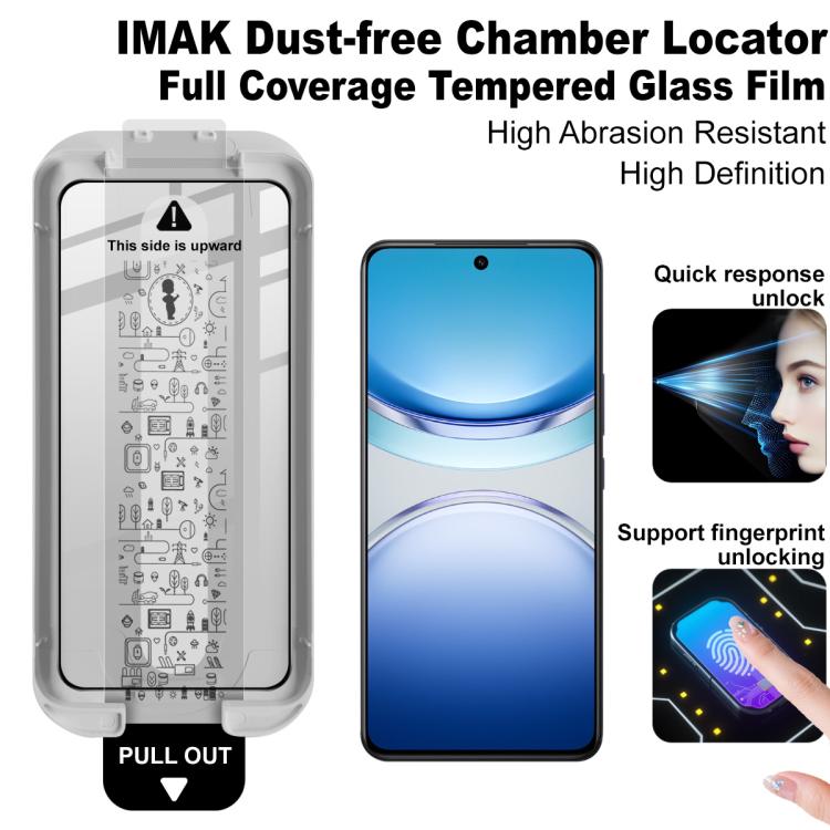 For vivo X100s / Y300 imak Dust-free Chamber Locator Full Coverage Tempered Glass Film
