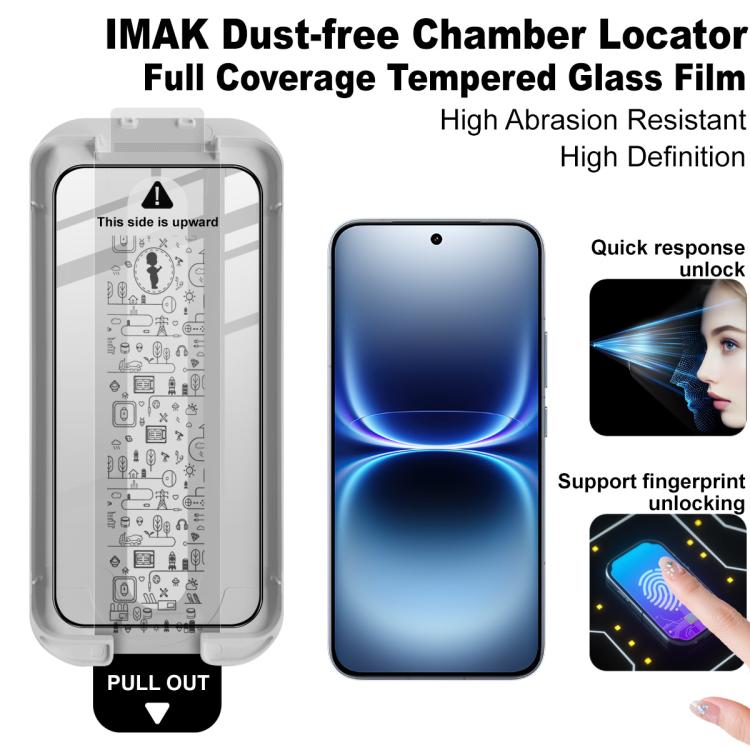 For vivo iQOO 15 Ultra 5G imak Dust-free Chamber Locator Full Coverage Tempered Glass Film