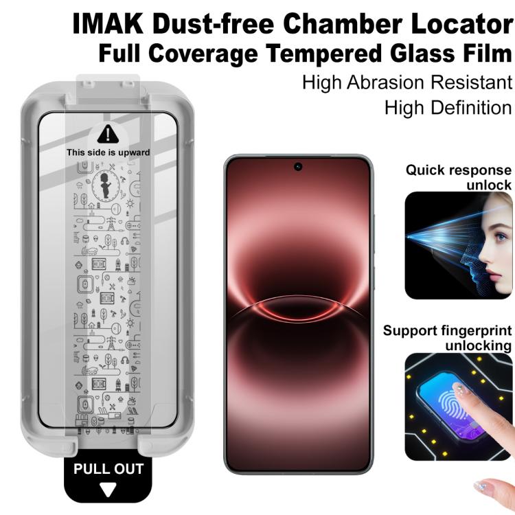 For vivo X300 Ultra imak Dust-free Chamber Locator Full Coverage Tempered Glass Film