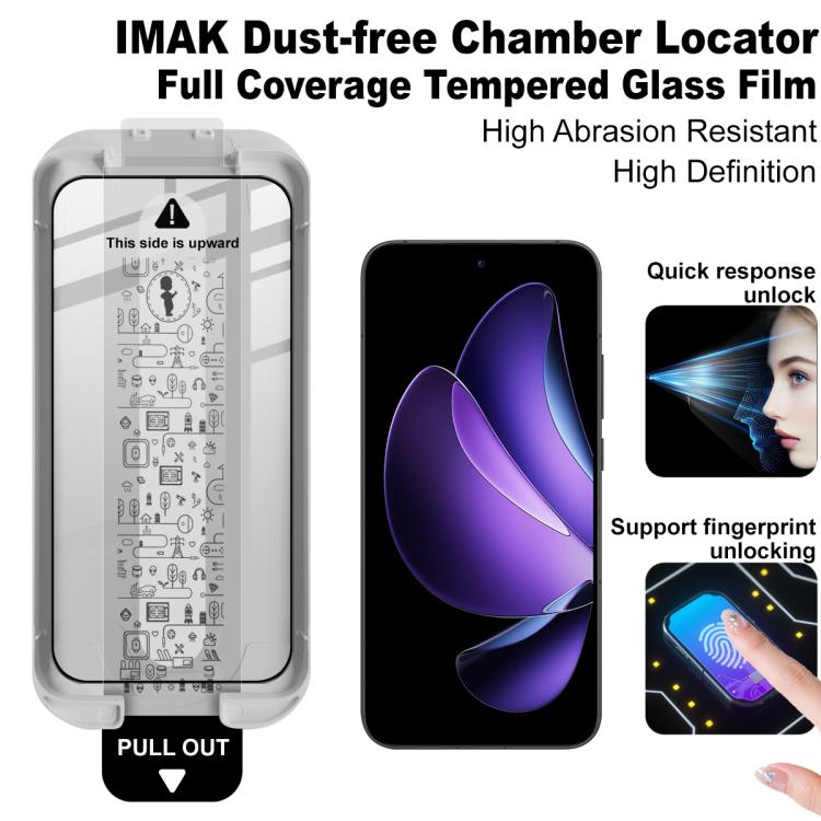 For OPPO Reno13 Global/Reno14 Global imak Dust-free Chamber Locator Full Coverage Tempered Glass Film