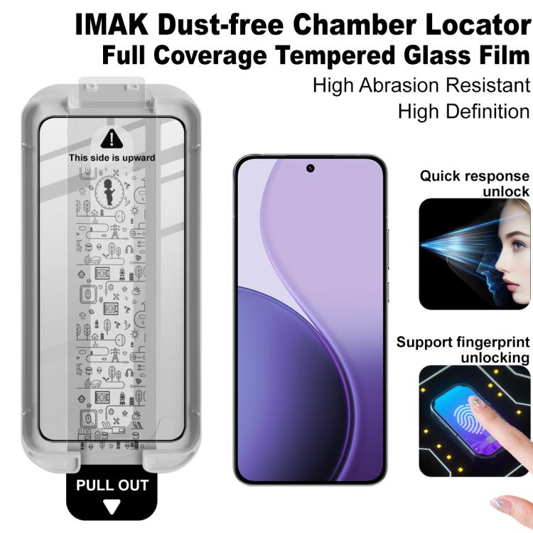 For OPPO Reno14 Pro Global imak Dust-free Chamber Locator Full Coverage Tempered Glass Film