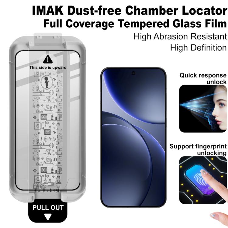 For OPPO Find X9 imak Dust-free Chamber Locator Full Coverage Tempered Glass Film