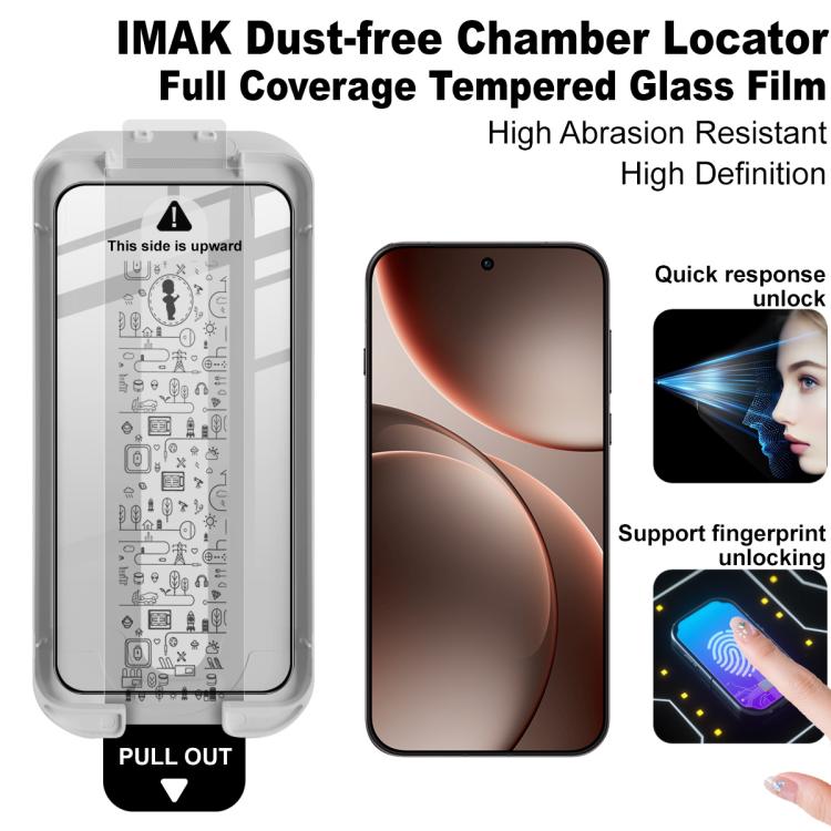 For OPPO Find X9 Pro imak Dust-free Chamber Locator Full Coverage Tempered Glass Film